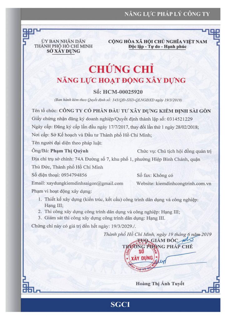 Kiểm định sài gòn